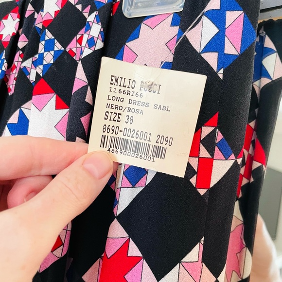 NWT $4200 Emilio Pucci ARCHIVIO Maxi LOGO Printed Evening Dress - Picture 7 of 16